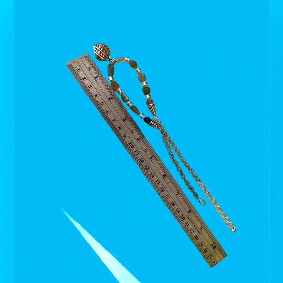 Brighton Necklace Green Stones Free Spirit NWT 16 - 19" N339. - Picture 4 of 5